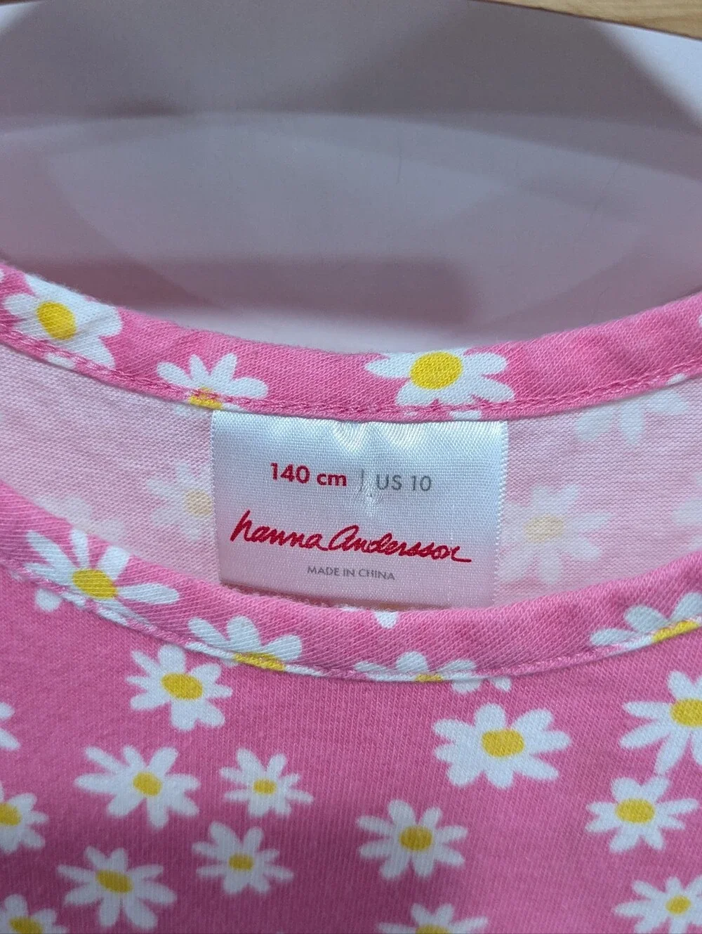 Hanna Andersson Kids Pink Daisy Tulle Cotton Spring Summer Dress Girls Size 10